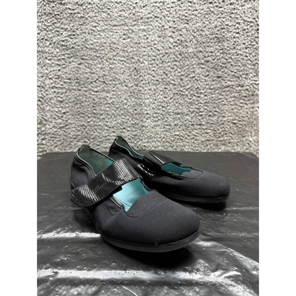 Thierry Rabotin Keaton Curtis Leather Mary Jane Flats Black Womens Size 40 EU